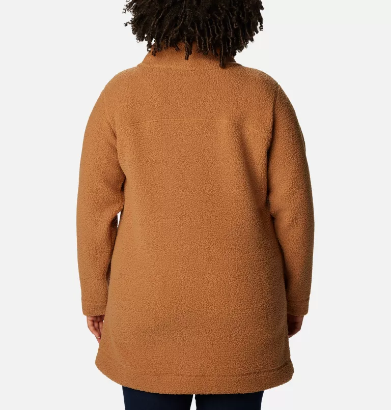 Women's Panorama Long Jacket - Plus Size Camel Brown