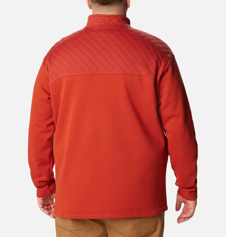 Men's Hart Mountain™ Quilted Half Snap Pullover - Big Warp Red
