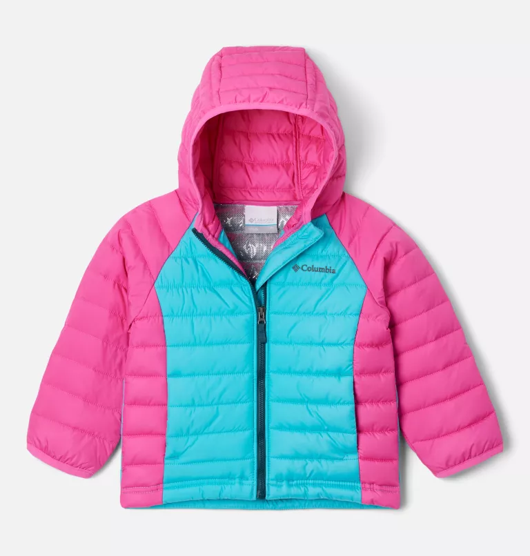 Girls' Toddler Powder Lite™ Hooded Jacket Geyser,Pink Ice