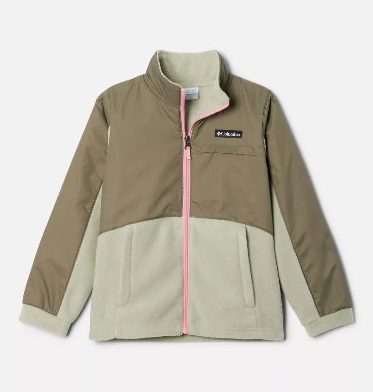Girls’ Benton Springs™ III Overlay Fleece Jacket Safari,Stone Green