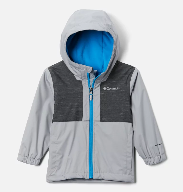 Boys' Toddler Rainy Trails™ Fleece Lined Jacket Columbia Grey,Black Slub