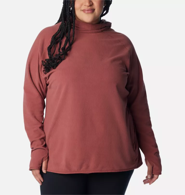 Women's Back Beauty™ Pullover Hoodie - Plus Size Beetroot