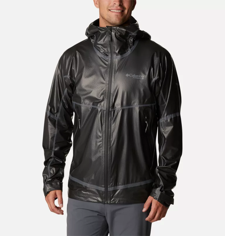 Men's OutDry™ Extreme Mesh Hooded Rain Shell Jacket Black
