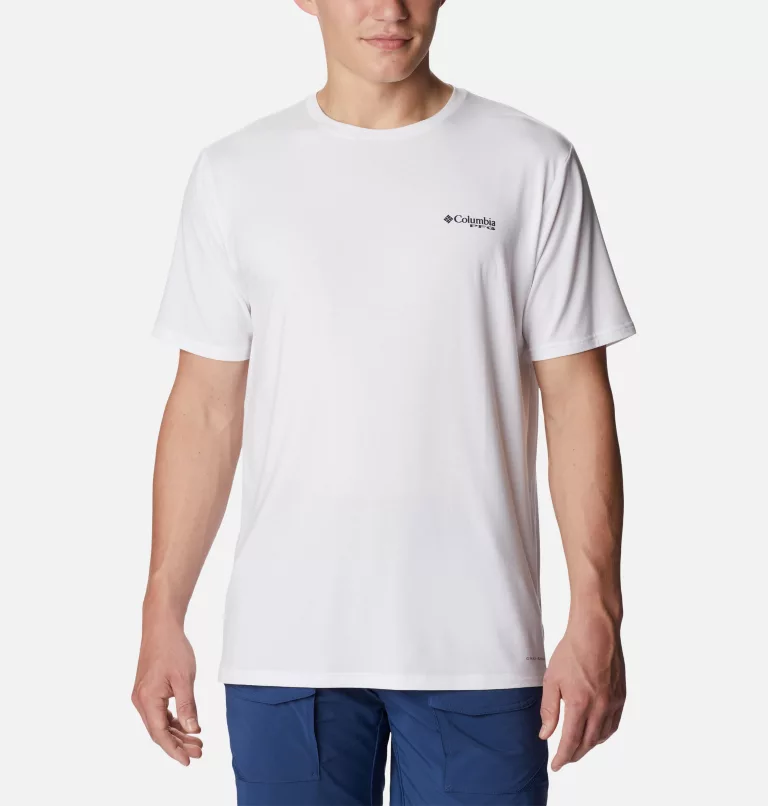 Men's PFG™ Triangle Fill Tech T-Shirt White,PFG Elements Graphic