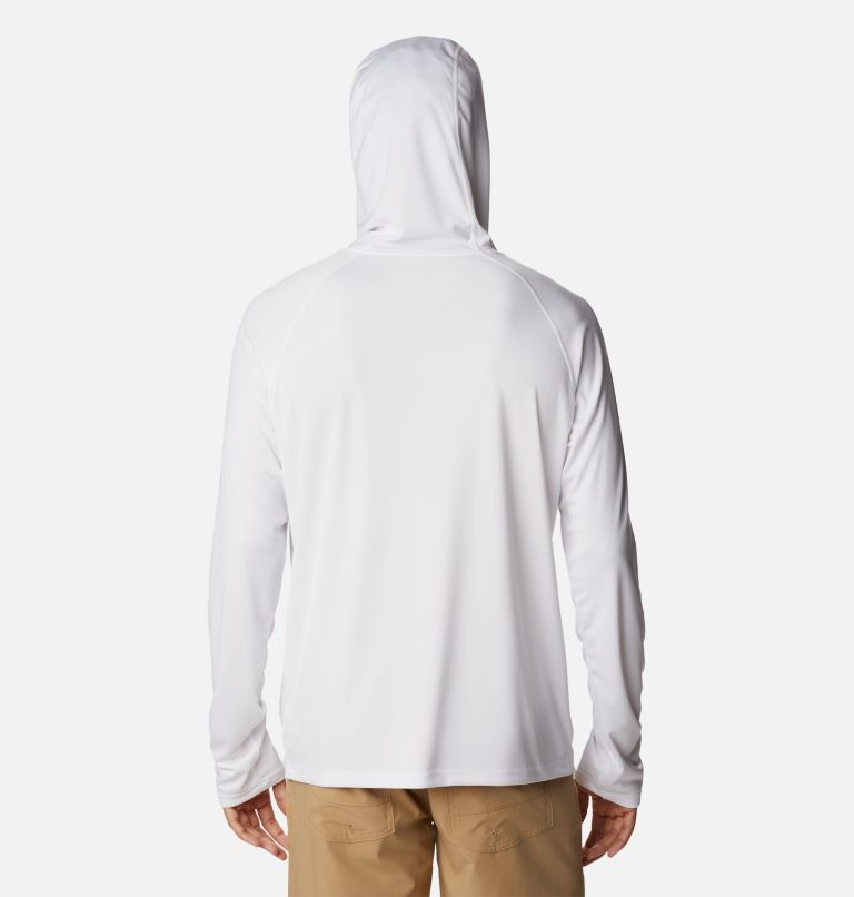 Men's Summerdry™ Raglan Hooded Long Sleeve Shirt White