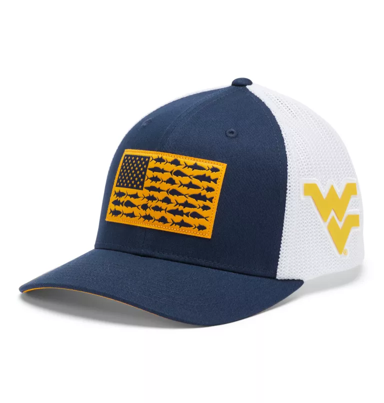 PFG Mesh™ Fish Flag Ball Cap - West Virginia WV - Collegiate Navy