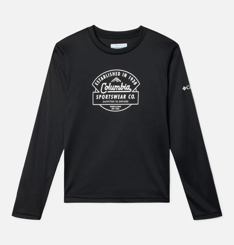 Boys' Grizzly Peak™ Long Sleeve Graphic T-Shirt Black,CSC Outfitted
