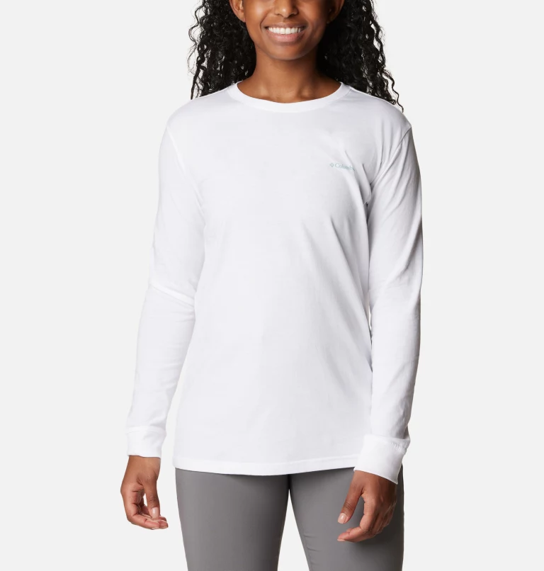 Women's North Cascades™ Back Graphic Long Sleeve T-Shirt White,Escape to Nature