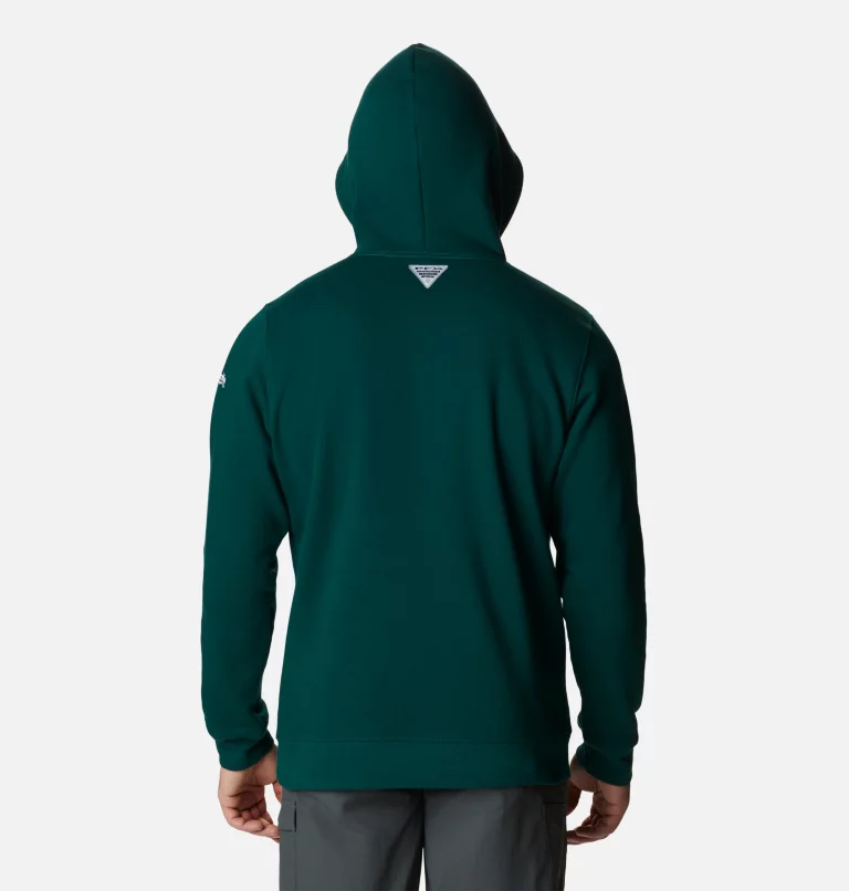 Men's PFG™ Hooks Fill Hoodie Dark Ivy,Red Spark Reel Joy