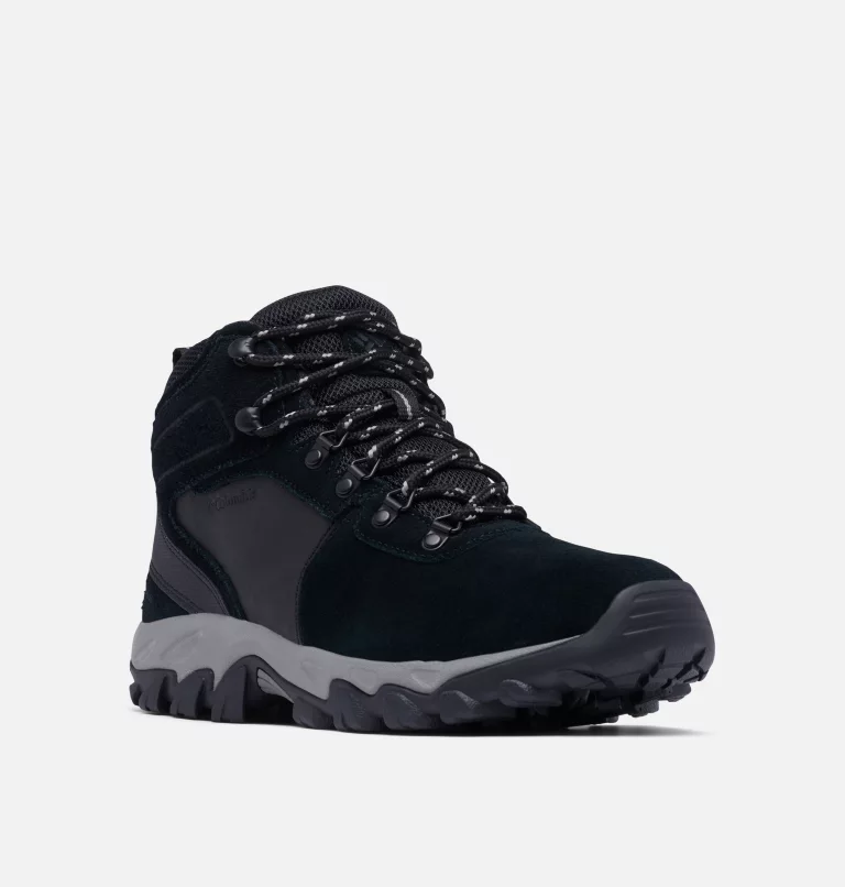 Men's Newton Ridge™ Plus II Suede Waterproof Hiking Boot - Wide Black,Stratus