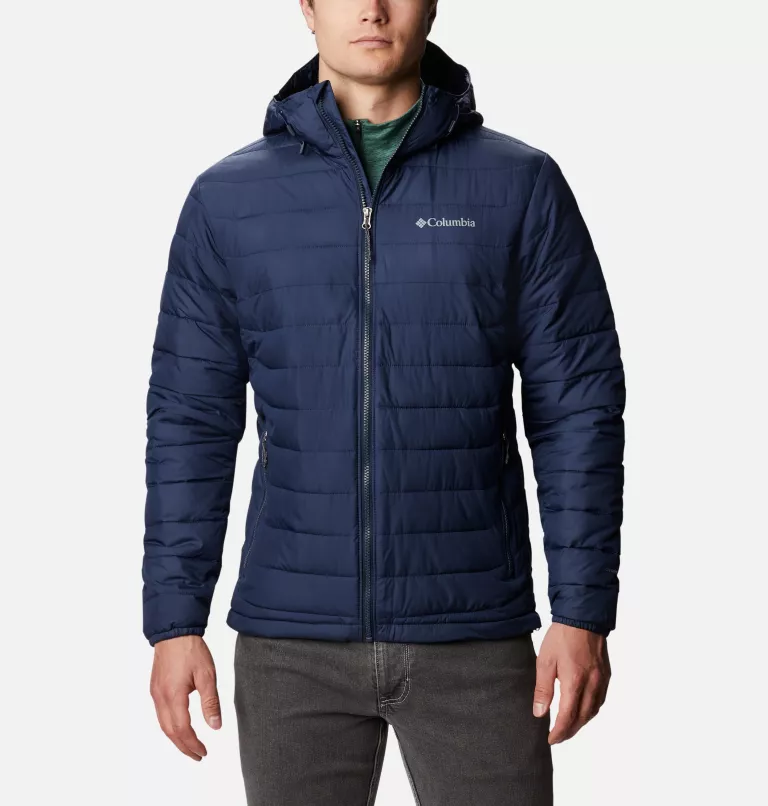 Men’s Powder Lite™ Hooded Insulated Jacket - Tall Collegiate Navy