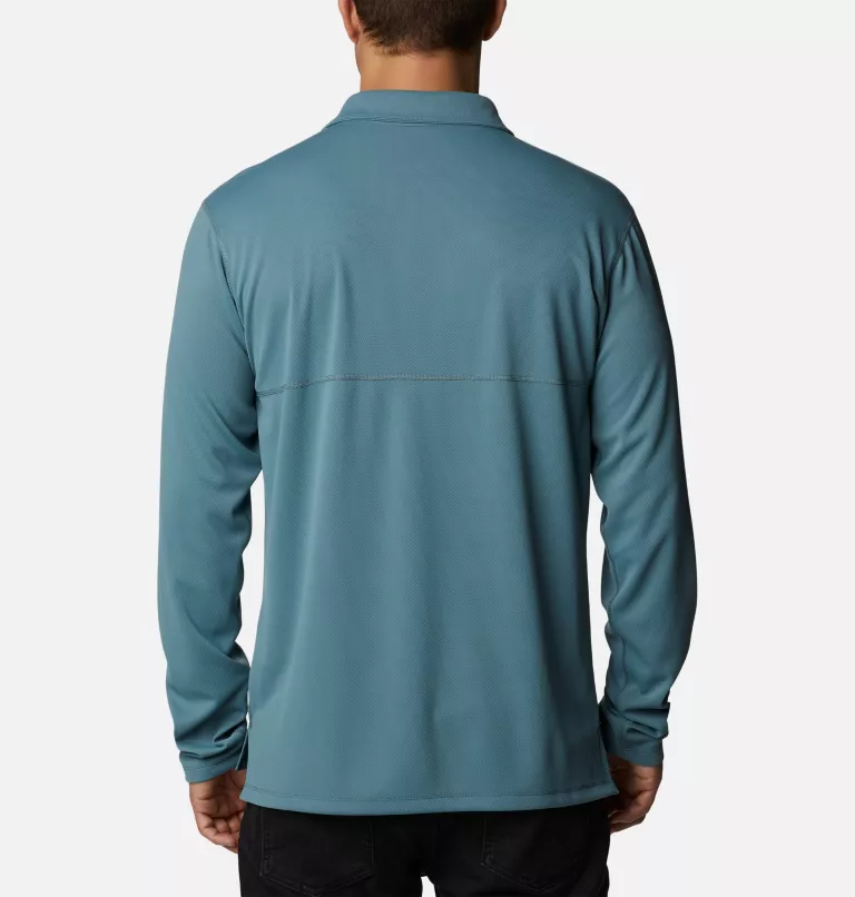 Men's Narrows Pointe™ Long Sleeve Polo - Tall Metal