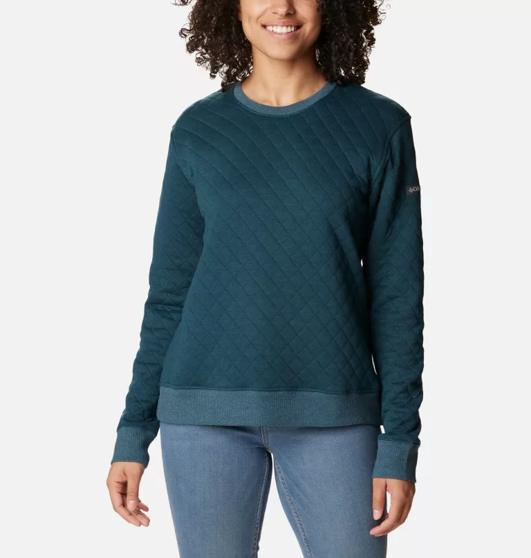 Women's Columbia Lodge™ Quilted Crew Sweatshirt Night Wave