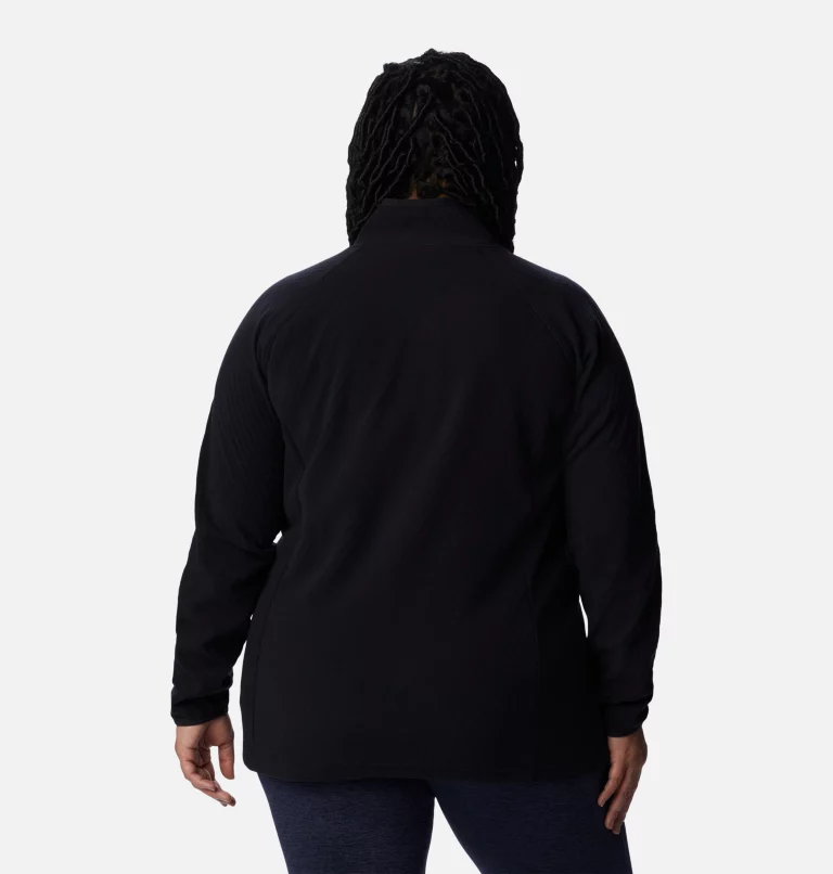 Women's Outdoor Tracks™ Half Zip Fleece Pullover - Plus Size Black
