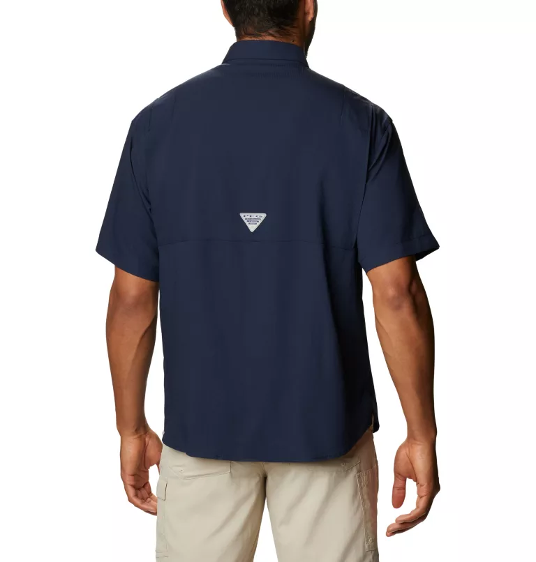 Men's Collegiate PFG Tamiami™ Short Sleeve Shirt - Tall - West Virginia WV - Collegiate Navy