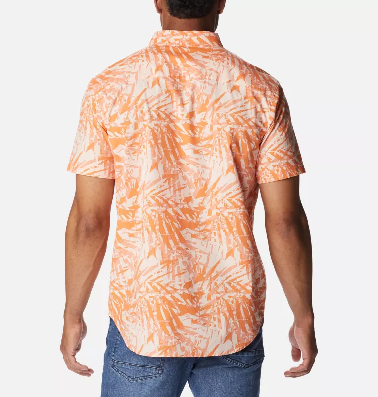 Men's Rapid Rivers™ Printed Short Sleeve Shirt Desert Orange Dye Palms