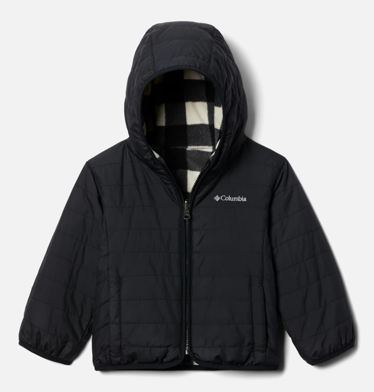 Toddler Double Trouble™ Reversible Jacket Black,Chalk Check