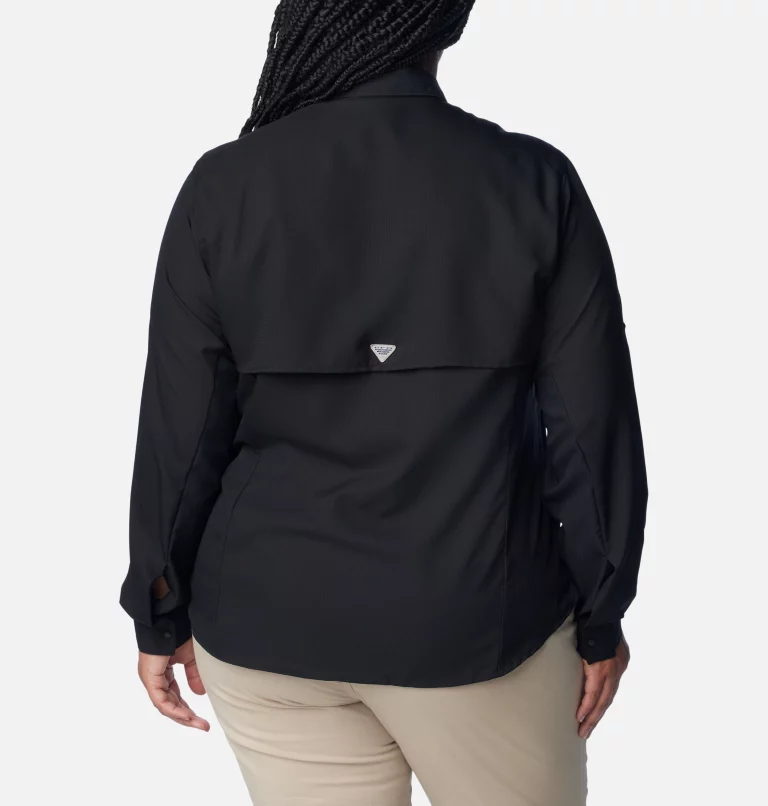 Women’s PFG Tamiami™ II Long Sleeve Shirt - Plus Size Black