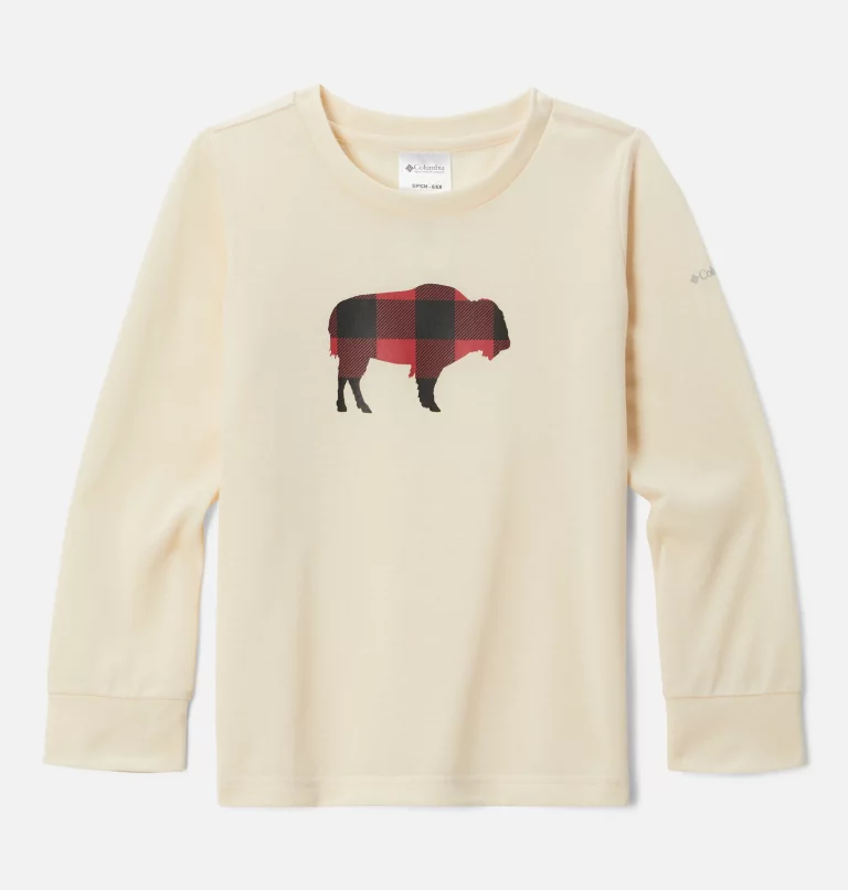Youth Fleece Pajama Set Chalk Top Buffalo/Red Pant