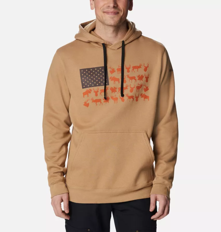 Men's PHG™ Game Flag II Hoodie - Tall Sahara,Cordovan Big Game Flag