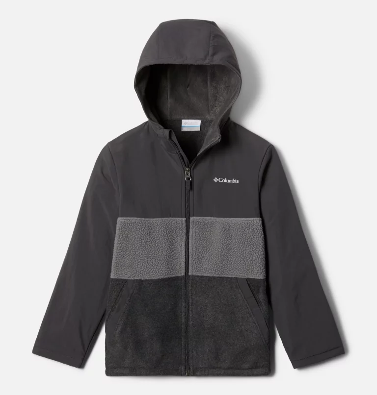Boys' Steens Mtn™ Novelty Full Zip Hooded Fleece Charcoal Heather,City Grey,Shark