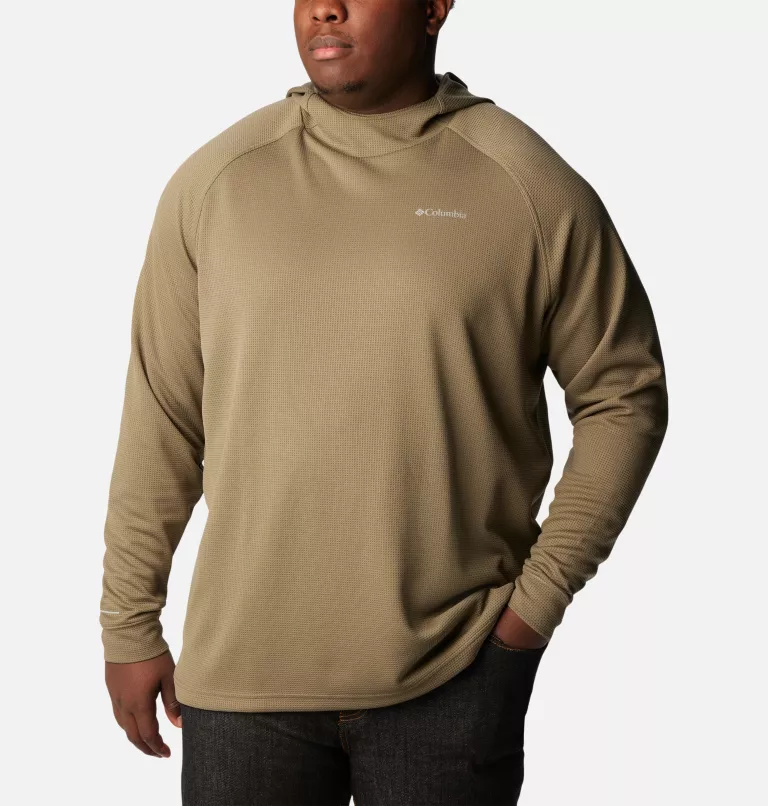 Men's Black Mesa™ Waffle Knit Hoodie - Big Stone Green
