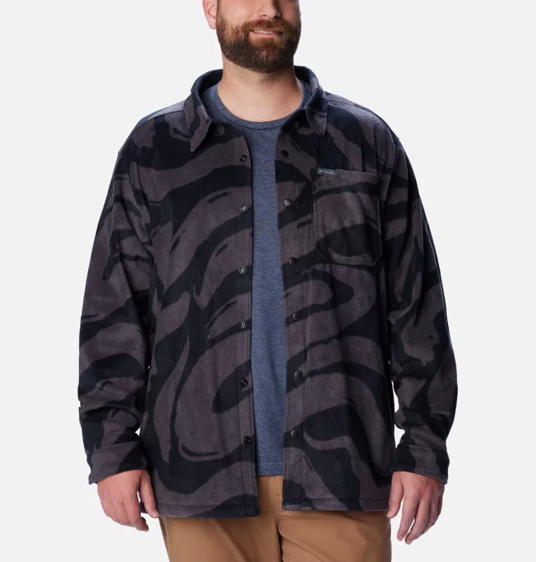 Men's Steens Mountain™ Printed Shirt Jacket - Big Black Snowdrifts Print