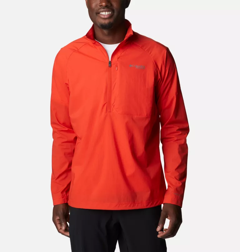 Men's Titan Pass™ Lightweight Half Zip Pullover Spicy