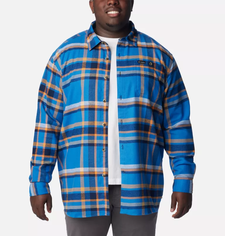Men's Pitchstone™ Heavyweight Flannel Shirt - Big Bright Indigo Macro Multi