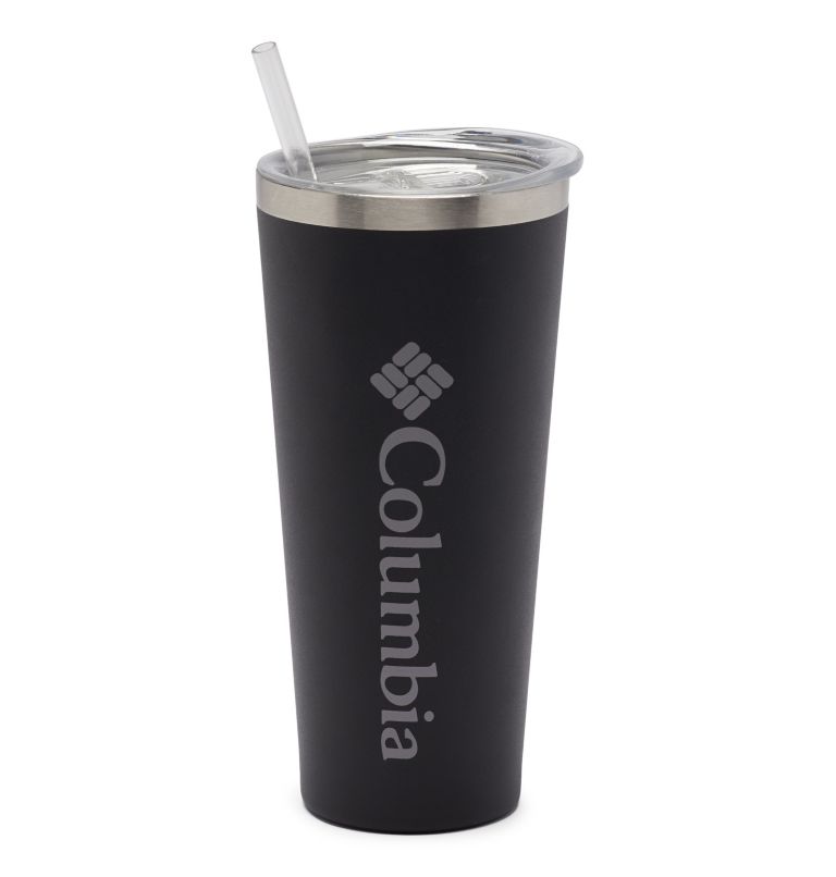 Double Wall Tumbler with Straw 21oz Black