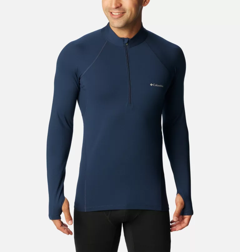Men’s Omni-Heat™ Midweight Baselayer Half Zip Collegiate Navy