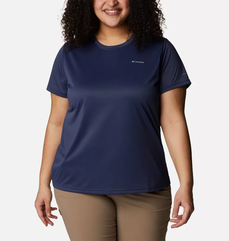 Women's Columbia Hike™ Short Sleeve Crew Shirt - Plus Size Nocturnal