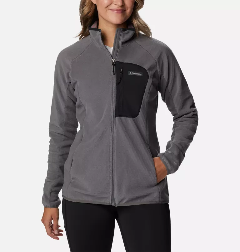 Women's Outdoor Tracks™ Full Zip Fleece Jacket City Grey,Black