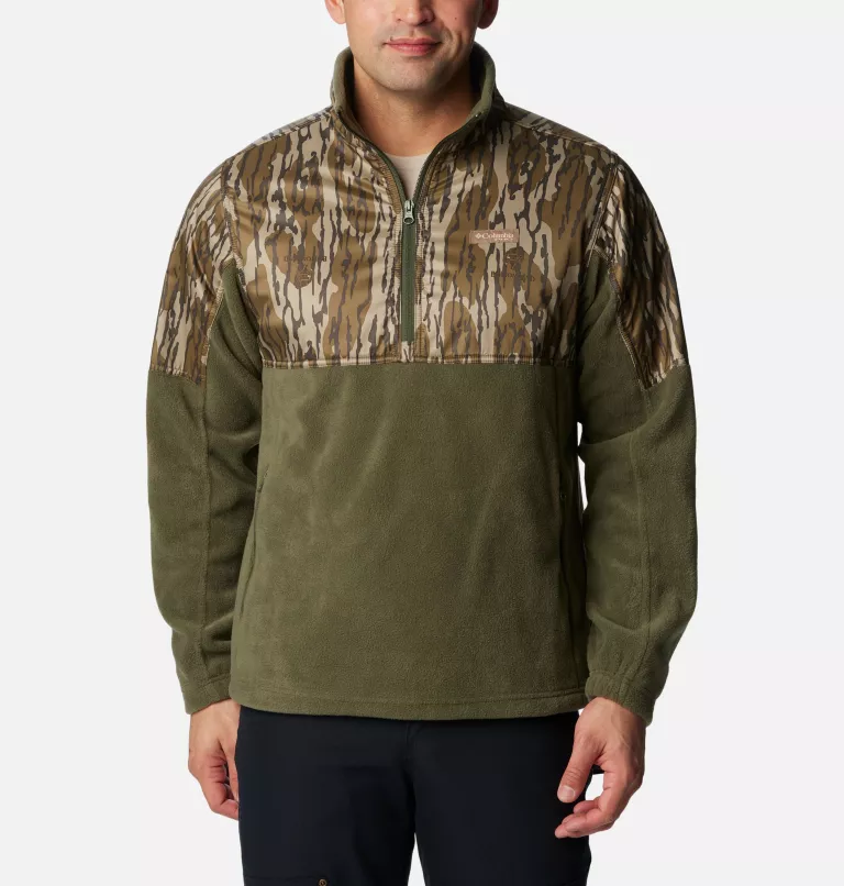 Men’s PHG™ Fleece Overlay 1/4 Zip Pullover Surplus Green,MO Bottomland