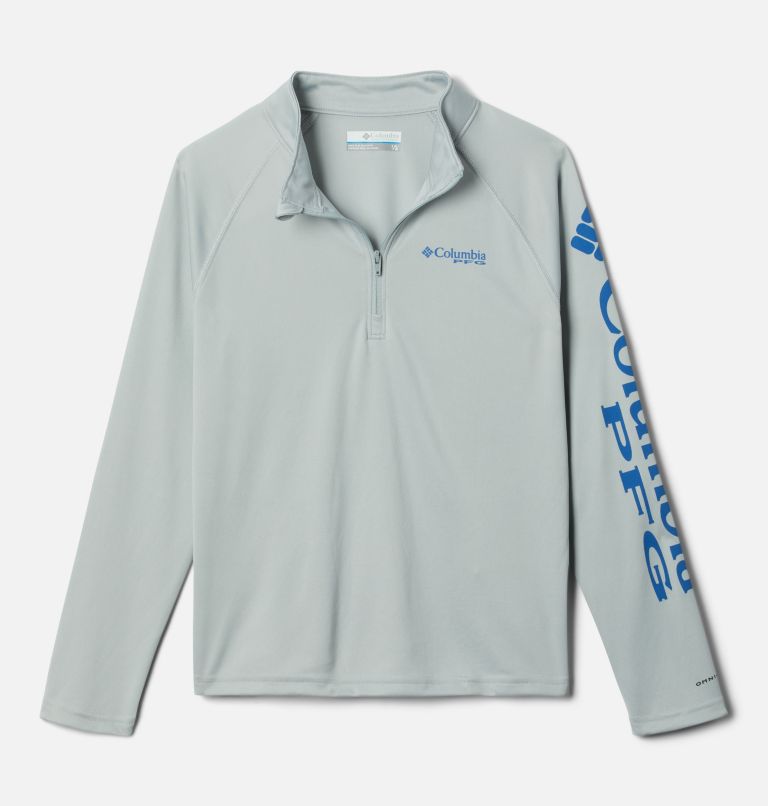Boys' PFG Terminal Tackle™ Quarter Zip Pullover Cool Grey