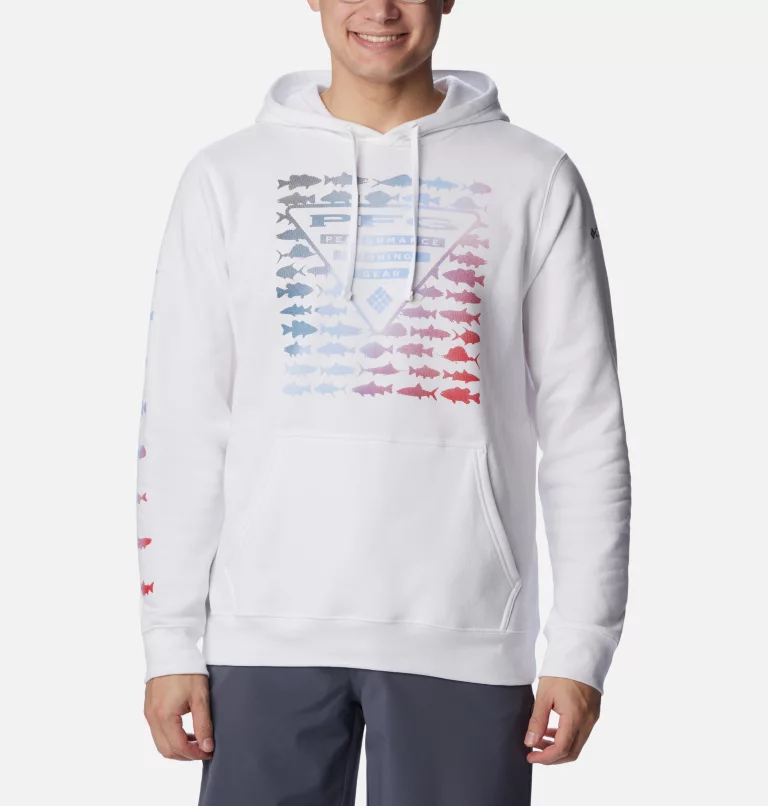 Men's PFG™ Elements Hoodie White Gradient