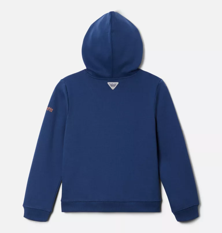 Kids' PFG™ Fish Flag Hoodie Black,Cool Grey