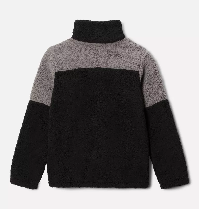 Boys' Rugged Ridge™ III Half Zip Sherpa Pullover Black,City Grey
