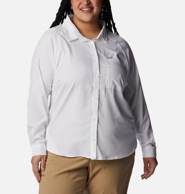 Women’s Anytime Lite™ Long Sleeve Shirt - Plus Size White
