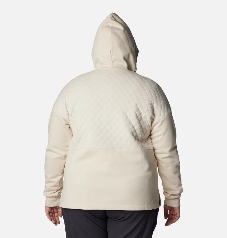 Women's Hart Mountain™ Quilted Hooded Full Zip - Plus Size Chalk