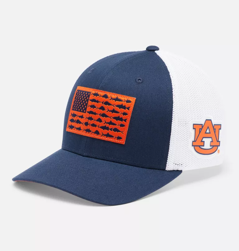 PFG Mesh™ Fish Flag Ball Cap - Auburn AUB - Collegiate Navy