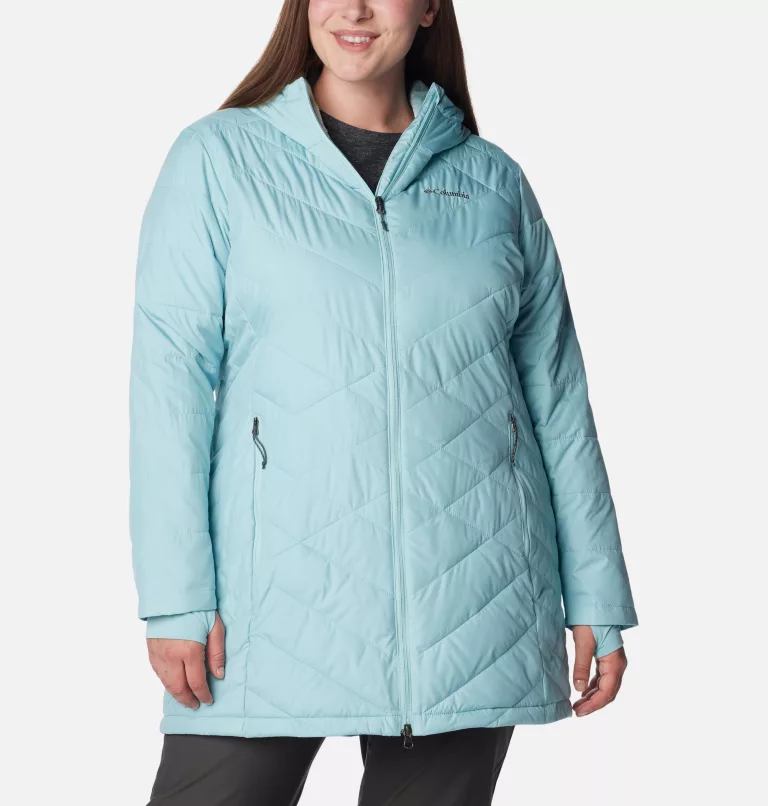 Women's Heavenly™ Long Hooded Jacket - Plus Size Aqua Haze