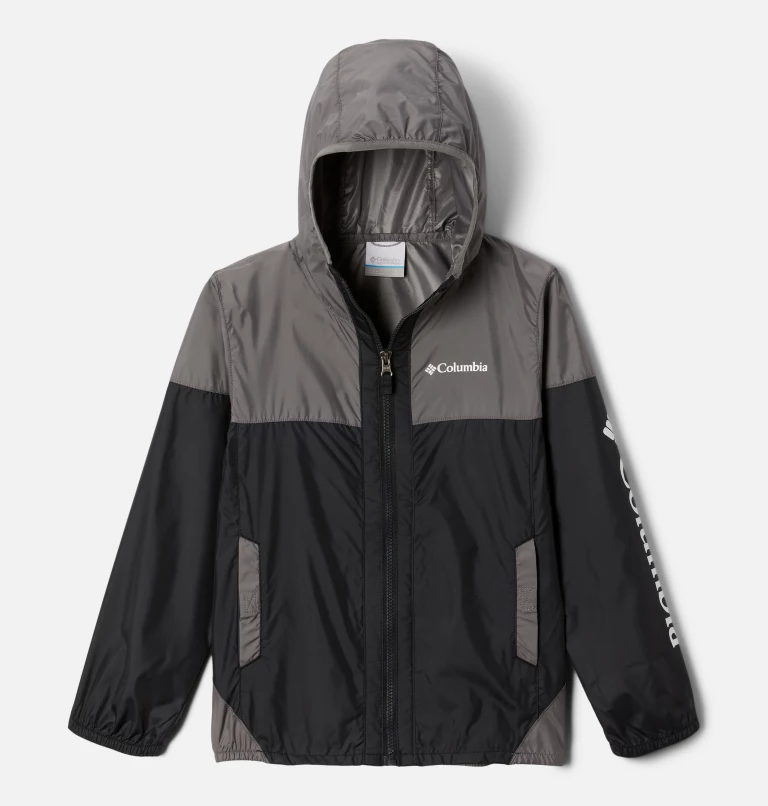 Kids' Flash Challenger™ Windbreaker Jacket Black,City Grey