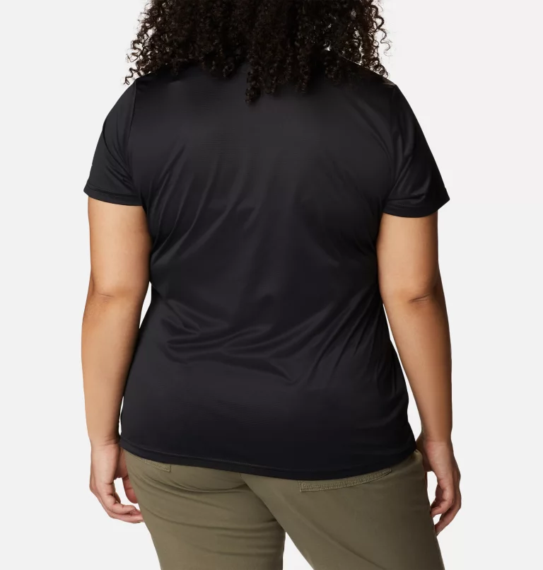 Women's Columbia Hike™ Short Sleeve V Neck Shirt - Plus Size Black