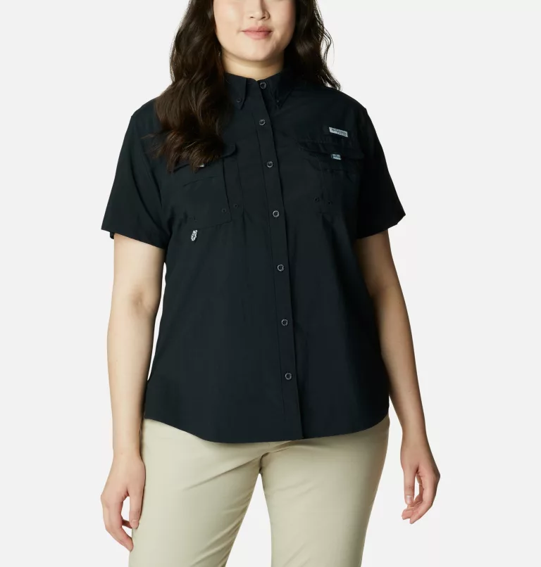 Women’s PFG Bahama™ Short Sleeve - Plus Size Black