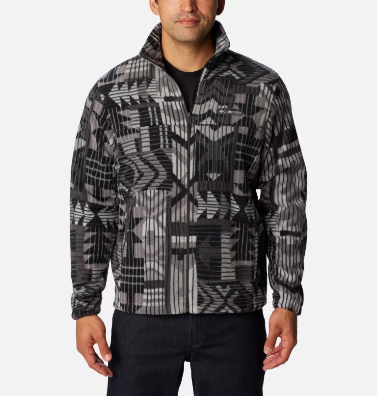 Men’s Steens Mountain™ Printed Fleece Jacket Shark Pathways Print