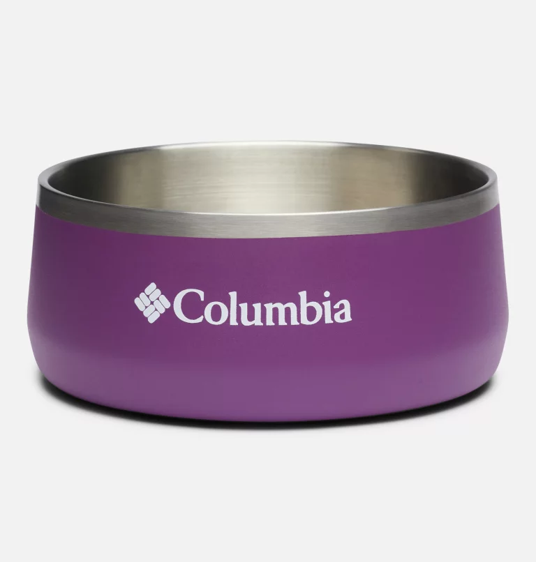 Stainless Steel Double Wall Dog Bowl Plum