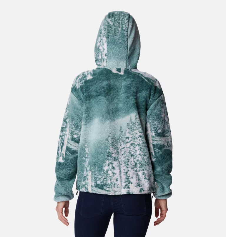 Women's Helvetia™ Pullover Hoodie Night Wave Solar Ski Print