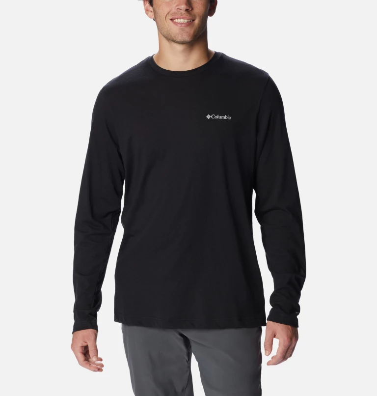 Men's Thistletown Hills™ Long Sleeve Crew Shirt - Tall Black