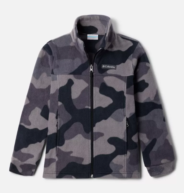 Boys’ Zing™ III Printed Fleece Jacket Black Mod Camo